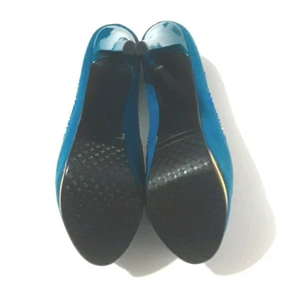 Memorata Celine Bejeweled Sapphire Blue Stilleto Platform Shoes US 6 - Picture 4 of 4